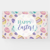 Happy Easter Hunt Muster farbenfrohe Pastellfarben
