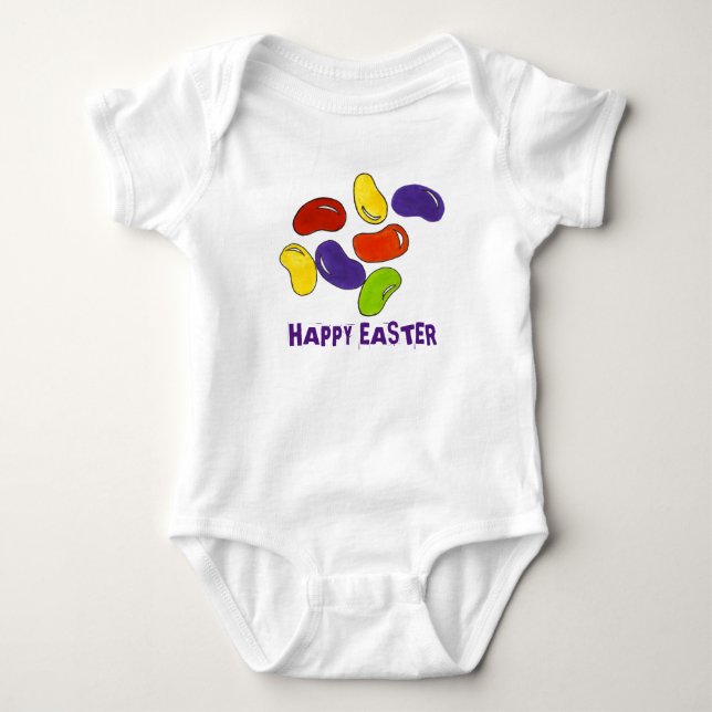 Happy Easter Jelly Bean Rainbow Jellyboans Boans Baby Strampler (Vorderseite)