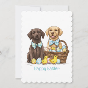 Happy Easter Labrador Retriever Hunde Feiertagskarte