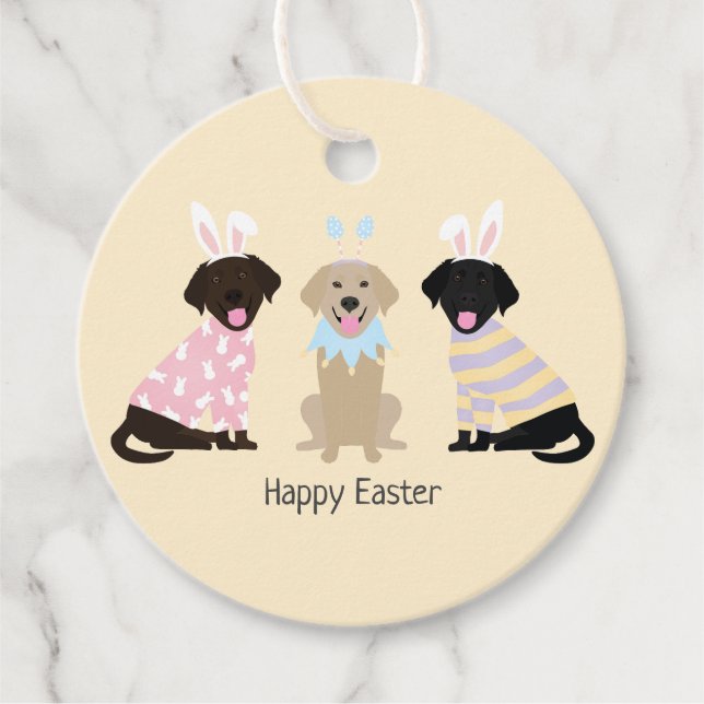 Happy Easter Labrador Retriever Hunde Geschenkanhänger (Vorderseite)
