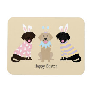 Happy Easter Labrador Retriever Hunde Magnet
