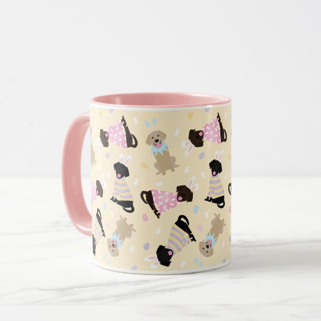 Happy Easter Labrador Retriever Hunde Tasse (Vorderseite Links)