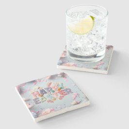 Happy Easter Metal Keychain Steinuntersetzer