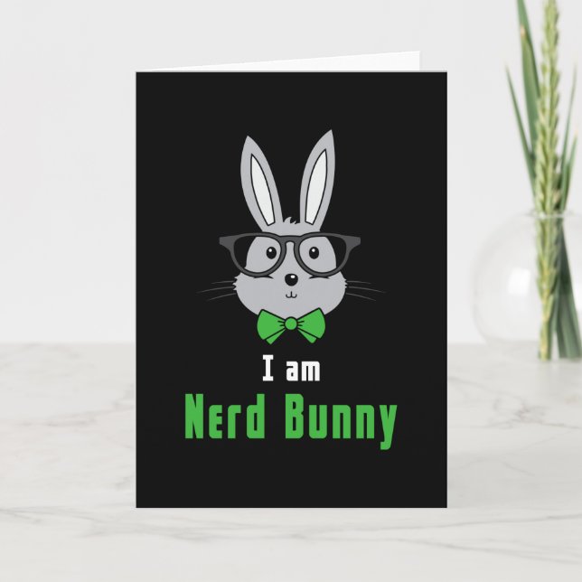 Happy Easter Nerd Geek Bunny Easter Egg Funny Gift Karte (Vorderseite)