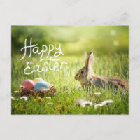 Happy Easter Niedlich Bunny mit farbenfrohen Oster