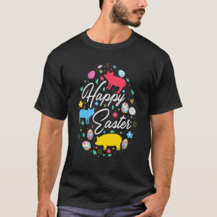 Happy Easter Niedlich Ostereier Form Sammlung Pi T-Shirt