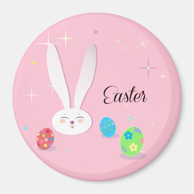Happy Easter Niedlich Ostern Ostern Egg Party Magnet (Vorne)