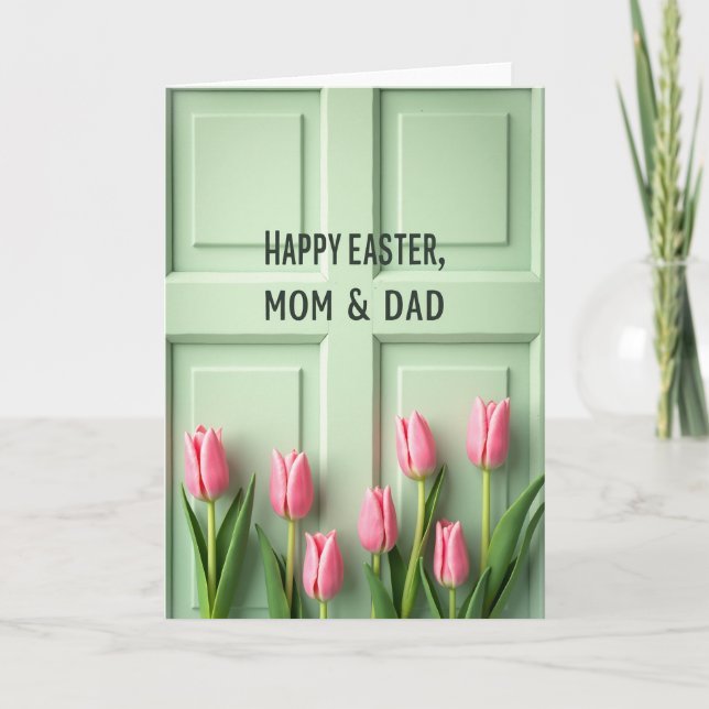 Happy Easter Parents Spring Card Karte (Vorderseite)