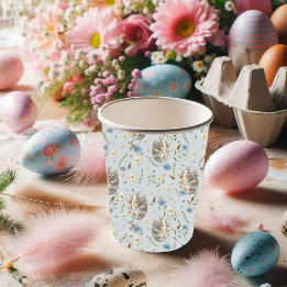Happy Easter Party Bunny Celebration Blau Pappbecher