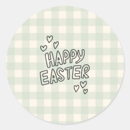 Happy Easter Pattern Runder Aufkleber