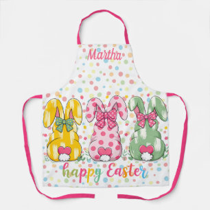 Happy Easter Polka Dot Oaster Bunnies Schürze