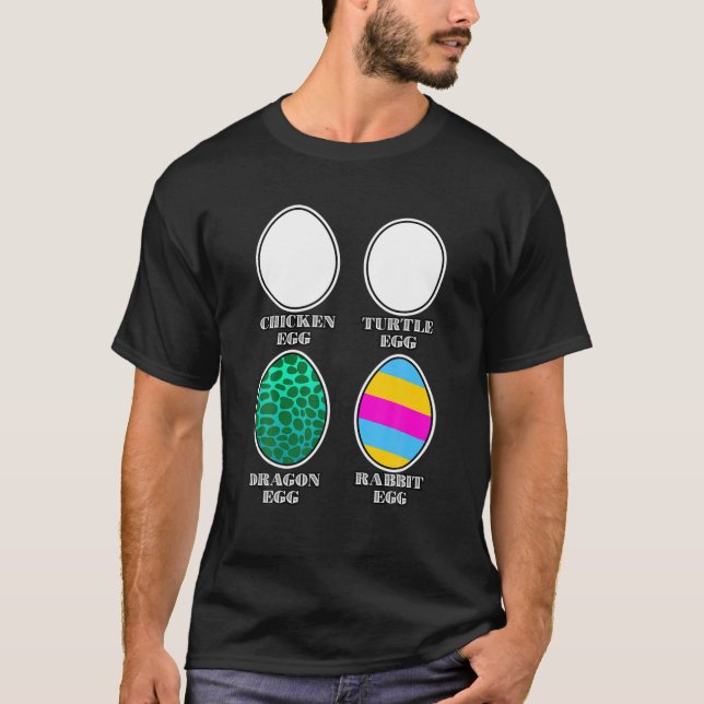 Happy Easter Rabbit Egg Dragon Turtle Chicken Egg T-Shirt (Vorderseite)