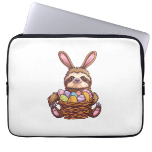 Happy Easter Rabbit Ostereier Basket Sloth Easte Laptopschutzhülle