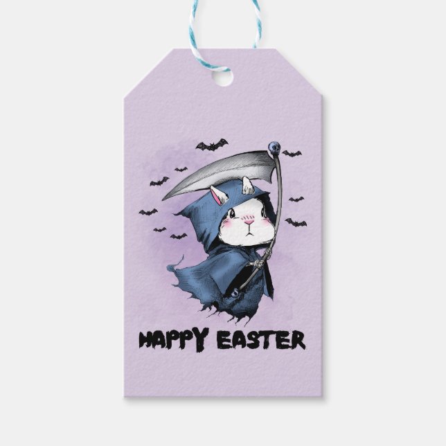 Happy Easter Reaper Bunny  Geschenkanhänger (Vorderseite)