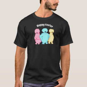 Happy Easter Sassy Silkie Chickens Drei Pastelgrab T-Shirt