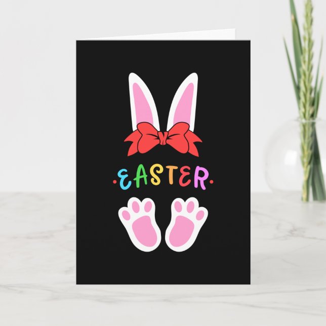 Happy Easter Spring Bunny Easter Egg Funny Gift Karte (Vorderseite)