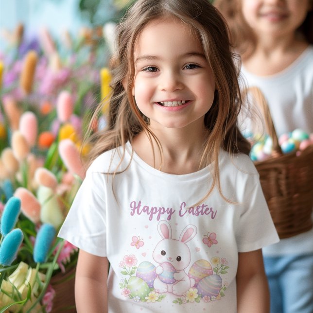 Happy Easter Spring Design - Cute Easter Bunny  Kleinkind T-shirt (Von Creator hochgeladen)