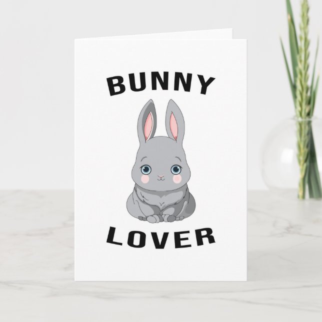 Happy Easter Spring Egg Niedlich Bunny Lover Gesch Karte (Vorderseite)