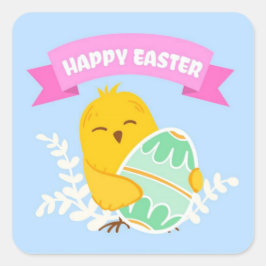 Happy Easter Square Sticker