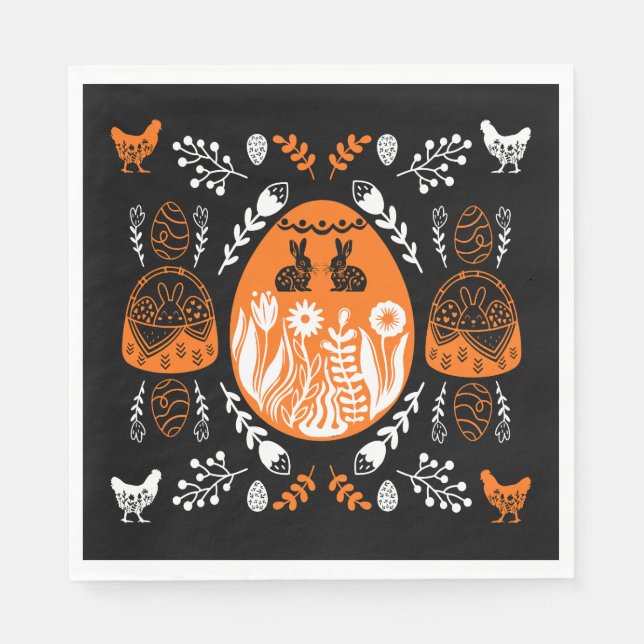 Happy Easter Time Holiday Geschenk Serviette (Vorderseite)
