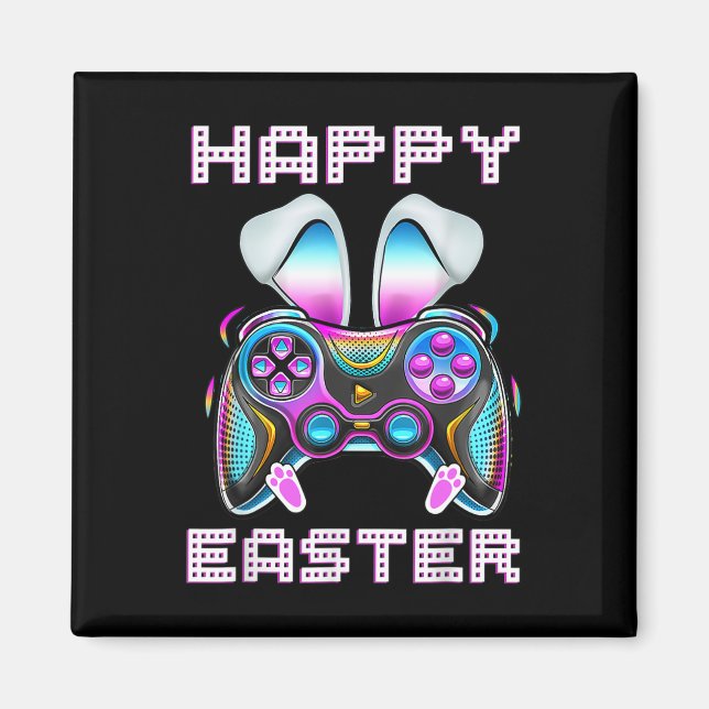 Happy Easter Video Game Controller Funny Gamer Boy Magnet (Vorne)