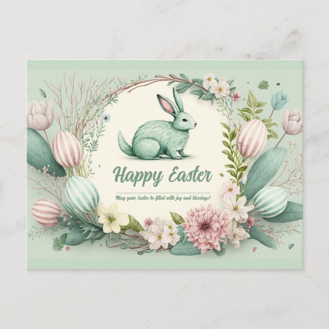 Happy Easter voeux illustration Carte postale (Devant)
