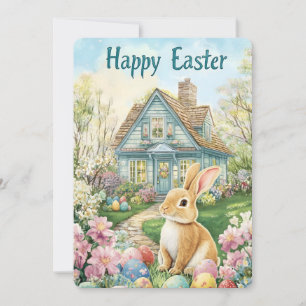 Happy Easter Watercolor Holiday Postkarte