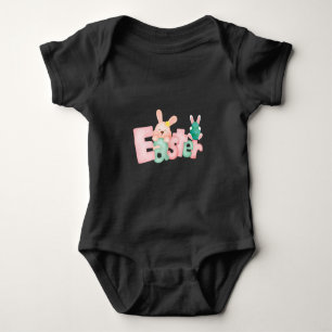 Happy Easter Wishings - Funny Bunny Kisses Baby Strampler