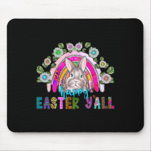 Happy Easter Y'all Drei Niedliche Bunny Eggs Jagd  Mousepad
