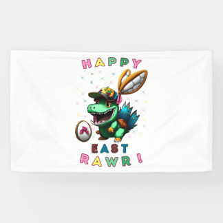 Happy Eastrawr - Design des T - Shirt Dinosur Banner
