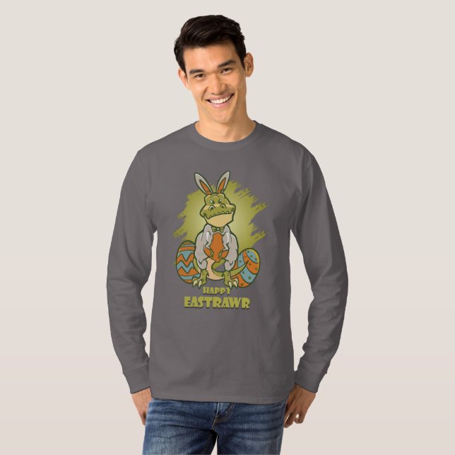 Happy Eastrawr | Langschläfer T-Shirt (Vorne ganz)