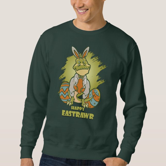 Happy Eastrawr | Männerpullover Sweatshirt (Vorderseite)