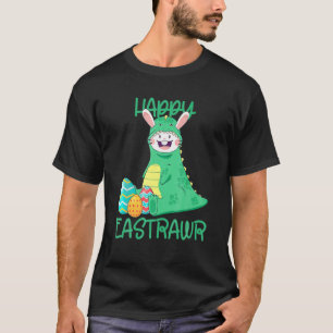Happy Eastrawr Osterhase mit Trex Dinosaurier Egg T-Shirt
