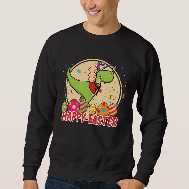 Happy Eastrawr Rex Dinosaur Easter Bunny Dino Todd Sweatshirt (Vorderseite)