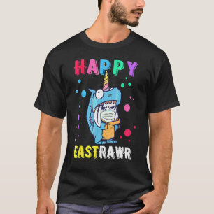 Happy Eastrawr T Rex Dinosaur Kinder Jungs Mädchen T-Shirt