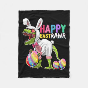 Happy Eastrawr T Rex Dinosaur Oster Bunny Egg Cos Fleecedecke