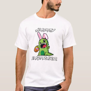 Happy Eastrawr T Rex Dinosaur Oster Bunny Egg Cos T-Shirt