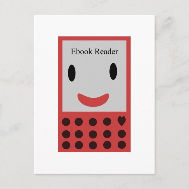 Happy Ebook Reader 2 Postkarte (Vorderseite)