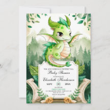 Happy Editable Dragon Baby Dusche