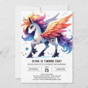 Happy Editable Horse Birthday Einladung
