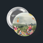 Happy Editable Picnic Birthday Kids Garden Farm Button<br><div class="desc">Der lustige und niedliche Kids-Botton besticht durch eine angenehme Picknickszene, umgeben von Natur, frischer Luft und sonniger Luft. Wir sehen Kinder spielen, Drachenfliegen, einen Ballon, einen Kuchen, eine Gitarre, einen Picknickkorb und einen kleinen Vogel, der auf einem Ballon sitzt. Sieht wirklich niedlich an Kleidung oder Rucksack fixiert aus. Beachten Sie...</div>