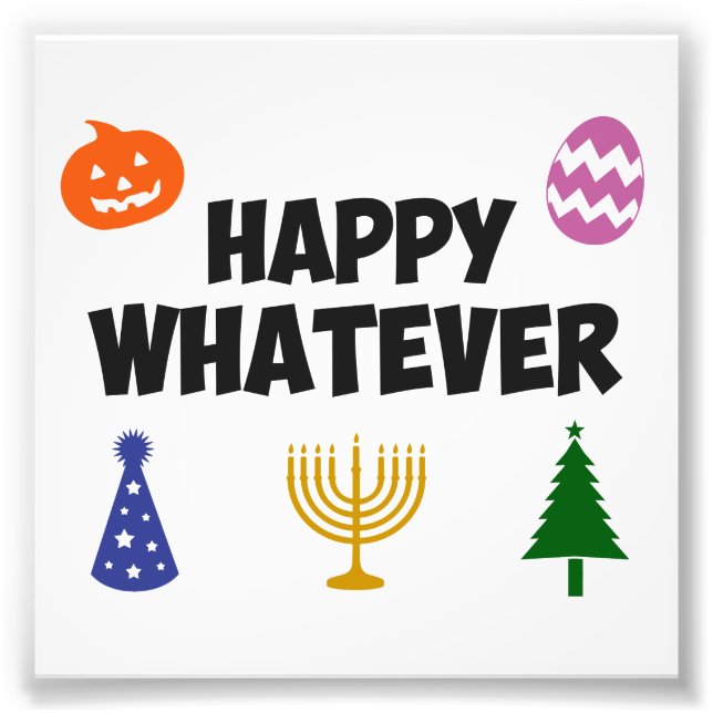 Happy Egal für welchen Urlaub Fotodruck (Vorne)