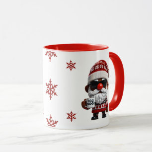 Happy Egg Nogg Elf Red Christmas Tasse