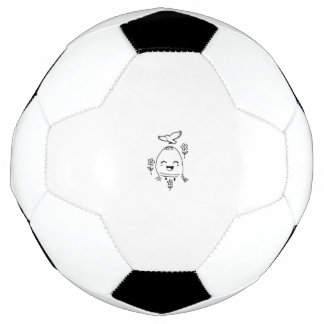 Happy Egg with Bird and Flowers Fußball