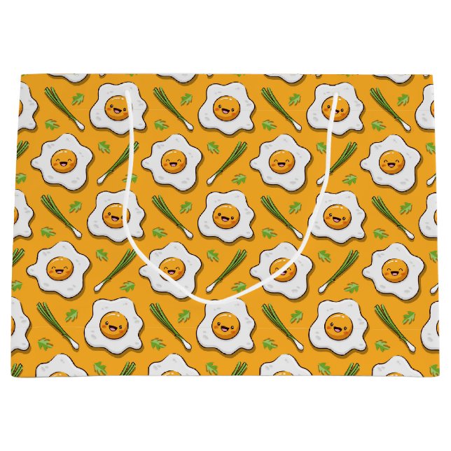 Happy Eggs Breakfast Große Geschenktüte (Vorderseite)