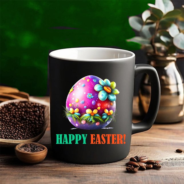 Happy Eggster - Ostereier Niedlich Zweifarbige Tasse (Von Creator hochgeladen)
