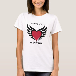 Happy Ehefrau Happy Life - Heart with WingsT-Shirt T-Shirt
