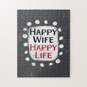 Happy Ehefrau Happy Life Jigsaw Puzzle
