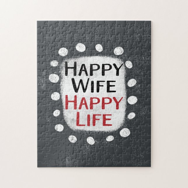 Happy Ehefrau Happy Life Jigsaw Puzzle (Vertikal)