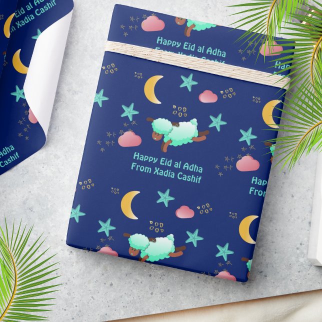 Happy Eid al adha Sheep Wrapping Paper Geschenkpapier (Von Creator hochgeladen)
